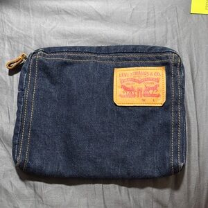 Levi's Dark Blue Denim Toiletry Bag
